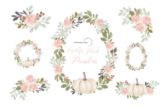 Download Floral Frame Modern Flowers Pumpkin - Modern flowers Collection