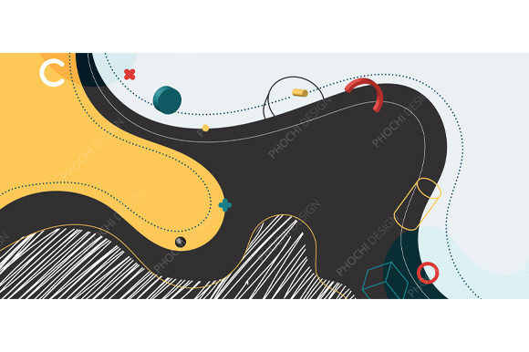 Download Abstract Trendy Organic Shape Forms Line - Trendy Collection