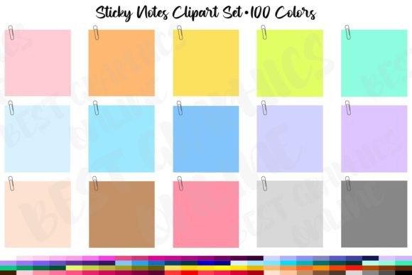 Download Little Post It Notes Clipart Set Images - Clipart set Collection