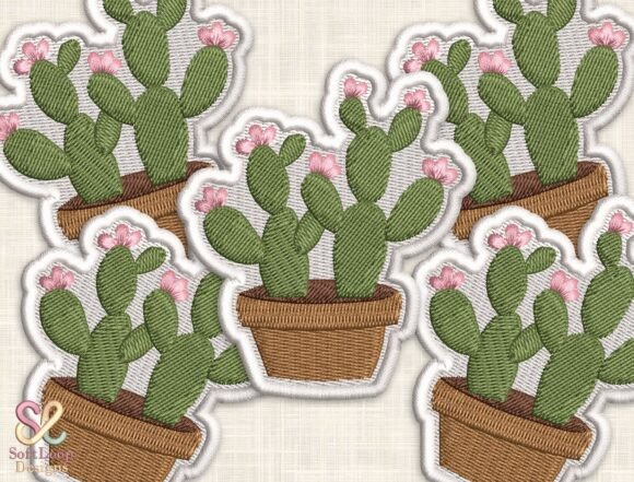 Download Cute Cactus Embroidery Patch Design - Premium Resources