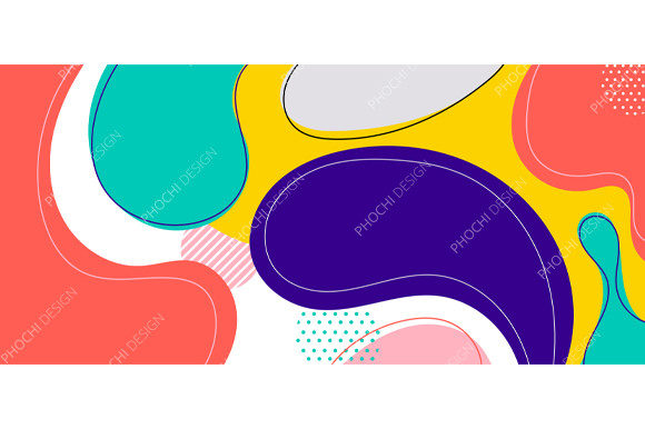 Download Abstract Trendy Organic Shape Forms Line - Trendy Collection