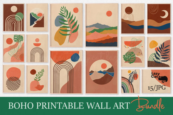 Download BOHO PRINTABLE WALL ART BUNDLE - Boho printable wall art Collection